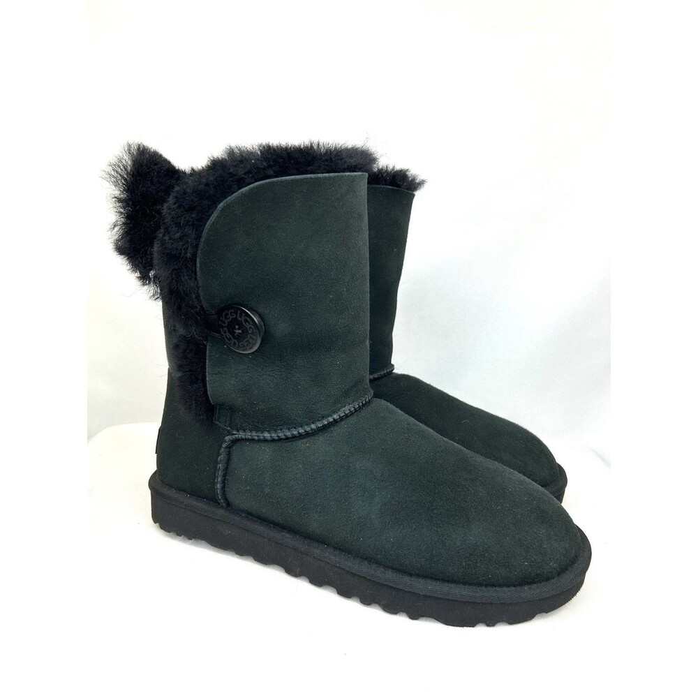 UGG 1016226 Women's Bailey Button II Winter Black Boot Size 10